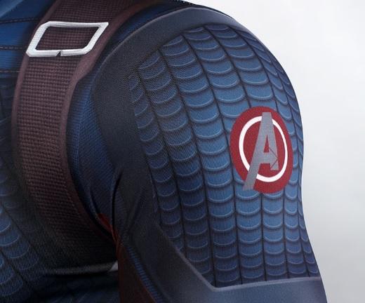 Captain America Steve Rogers 'End Game' Premium Short Sleeve Compression Rash Guard-RashGuardStore