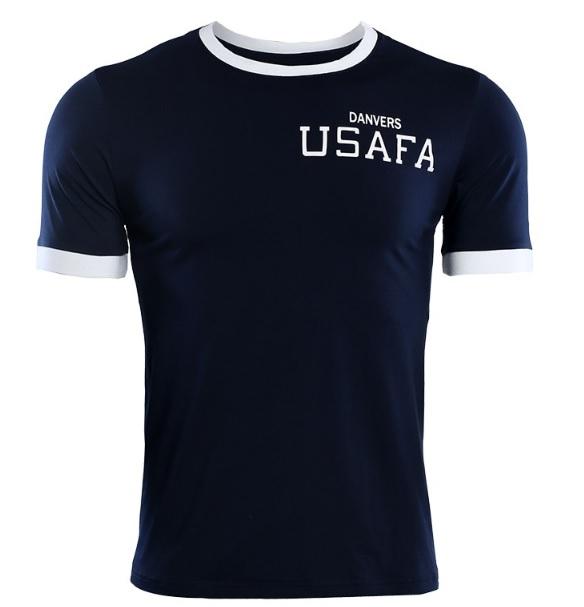 Carol Danvers Captain Marvel Blue 'USAFA Bootcamp' T Shirt-RashGuardStore