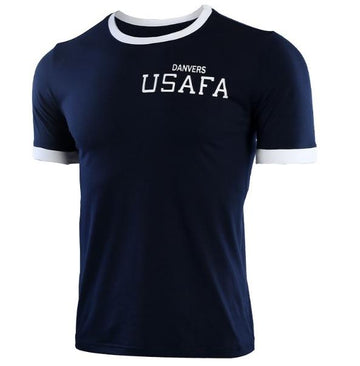 Carol Danvers Captain Marvel Blue 'USAFA Bootcamp' T Shirt-RashGuardStore