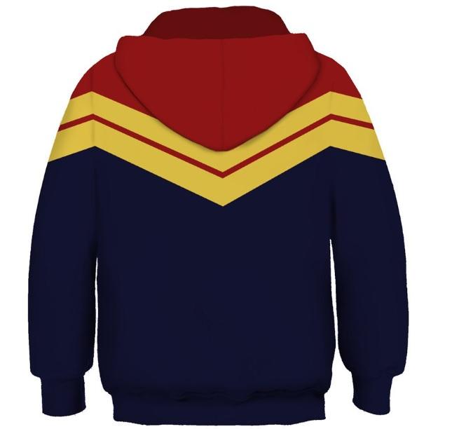 Carol Danvers Captain Marvel Kids Hoodie-RashGuardStore