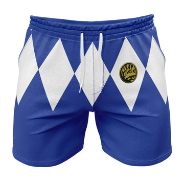 Kids Power Rangers 'Blue Ranger' Gym Shorts