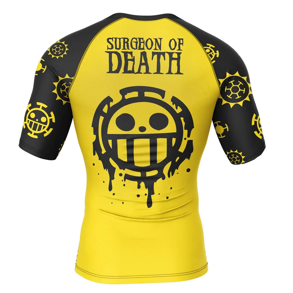 One Piece 'Trafalgar | Suregon of Death' Short Sleeve Compression Rashguard