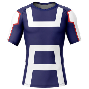 BJJ Rash Guard Kids My Hero Academia 'UA Uniform' Short Sleeve Compression Rashguard