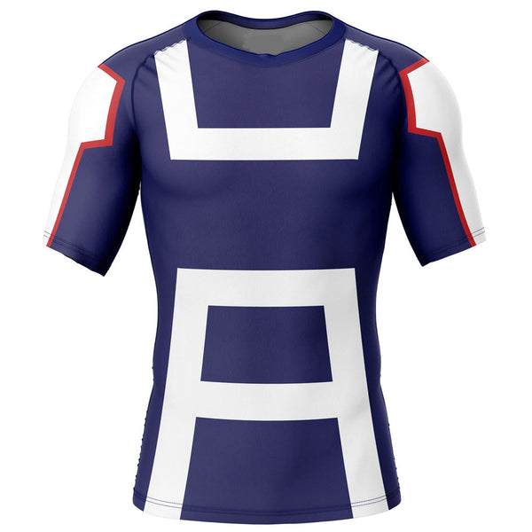 Kids My Hero Academia 'UA Uniform' Short Sleeve Compression Rashguard