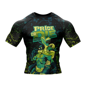 Brazilian Jiu JIitsu 'Pride Or Die' Short Sleeve Compression Rashguard