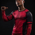 Deadpool 'Comic' Long Sleeve Compression Rashguard-RashGuardStore