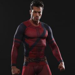 Deadpool Long Sleeve Compression Rashguard-RashGuardStore