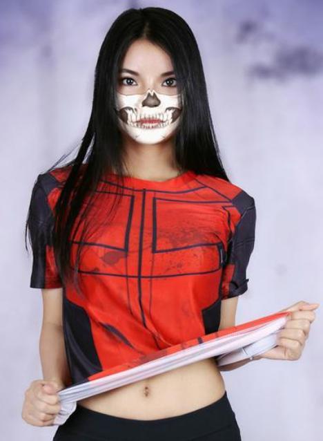 Deadpool Women's Compression Rash Guard-RashGuardStore