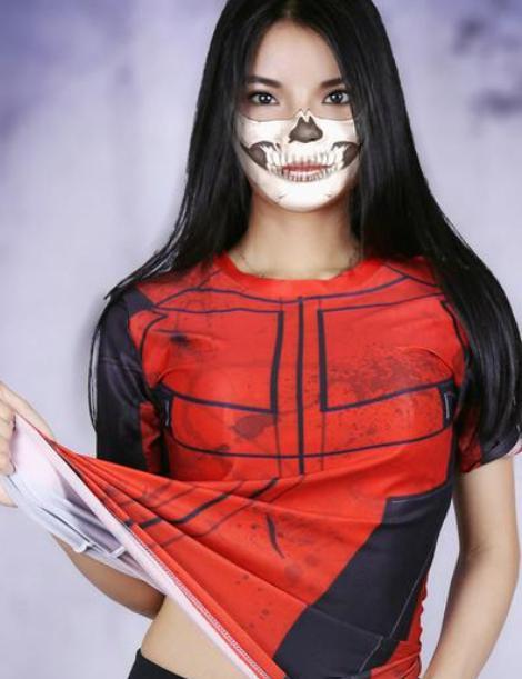 Deadpool Women's Compression Rash Guard-RashGuardStore