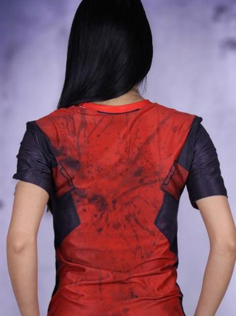 Deadpool Women's Compression Rash Guard-RashGuardStore