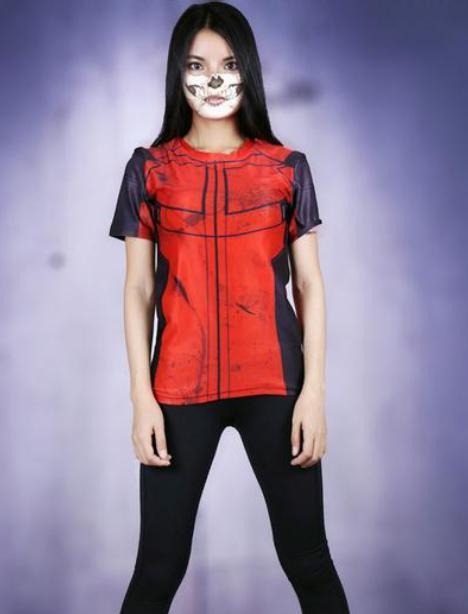 Deadpool Women's Compression Rash Guard-RashGuardStore