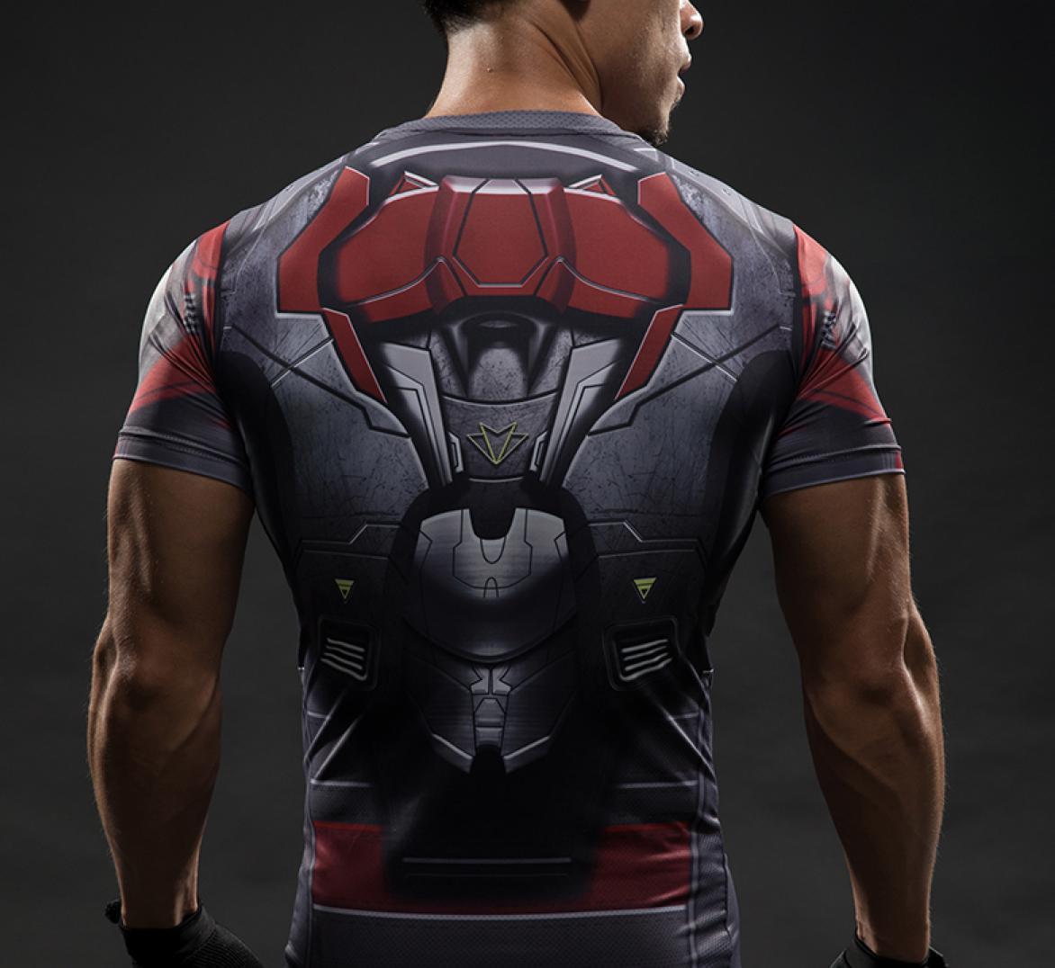 Falcon Captain America Short Sleeve Compression Rashguard-RashGuardStore