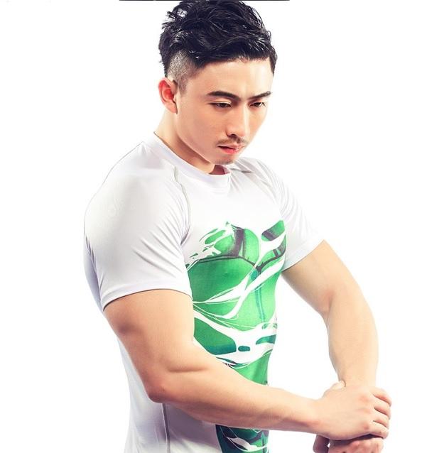 Incredible Hulk "Hero Revealed Comic" Short Sleeve Compression Rash Guard-RashGuardStore