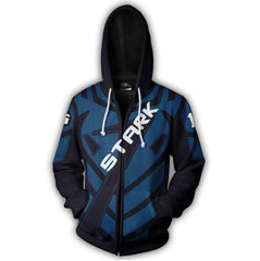 Iron Man 2 'Stark Racing' Zip Up Hoodie-RashGuardStore