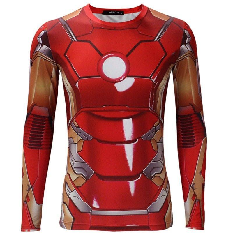Iron Man 3 "Mark Xlii" Compression Long Sleeve Rashguard-RashGuardStore