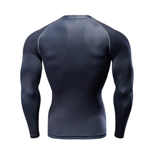Iron Man "Hero Revealed" Black Long Sleeve Compression Rash Guard-RashGuardStore