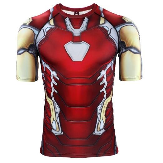 Iron Man "Mark 85" End Game Compression Short Sleeve Rash Guard-RashGuardStore