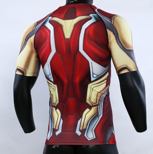 Iron Man "Mark 85" End Game Compression Short Sleeve Rash Guard-RashGuardStore