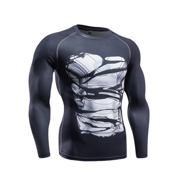 Iron Man "Mark II Hero Revealed" Long Sleeve Compression Rash Guard-RashGuardStore