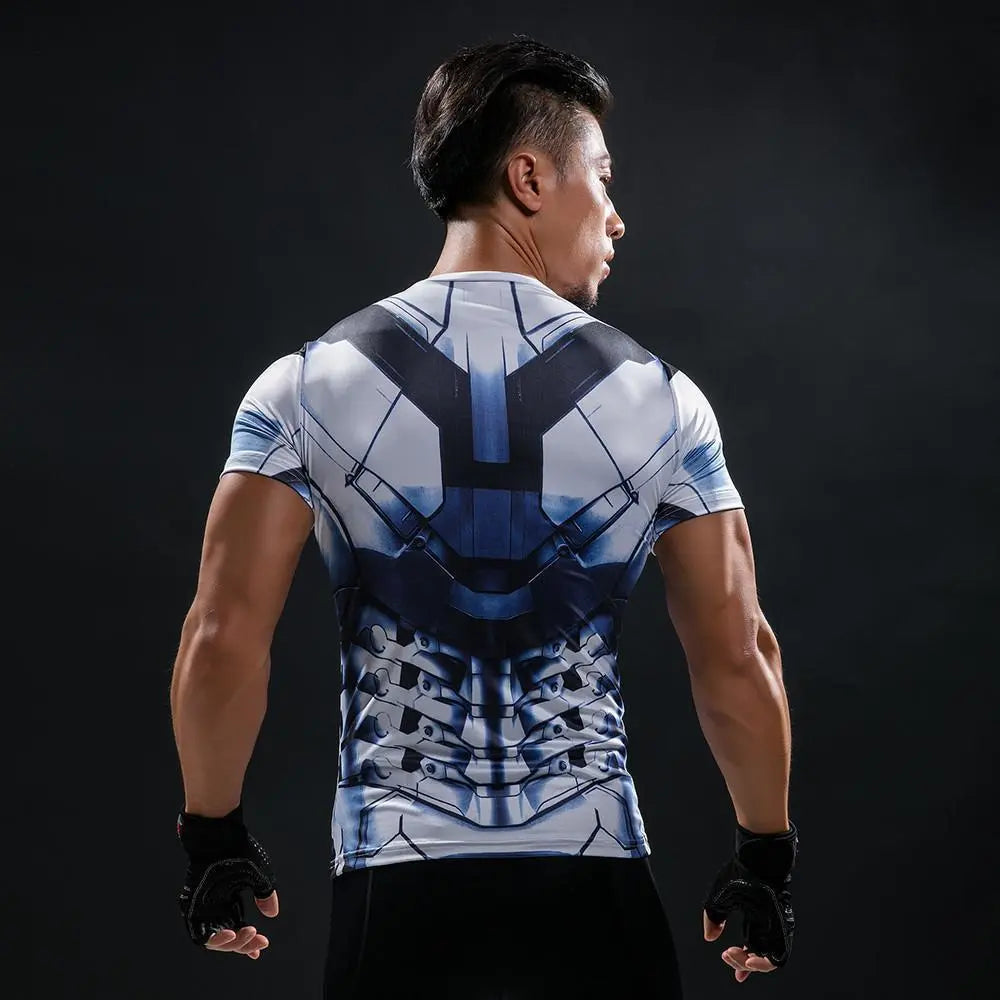 Iron Man "Mark Ii" Short Sleeve Compression Rash Guard-RashGuardStore