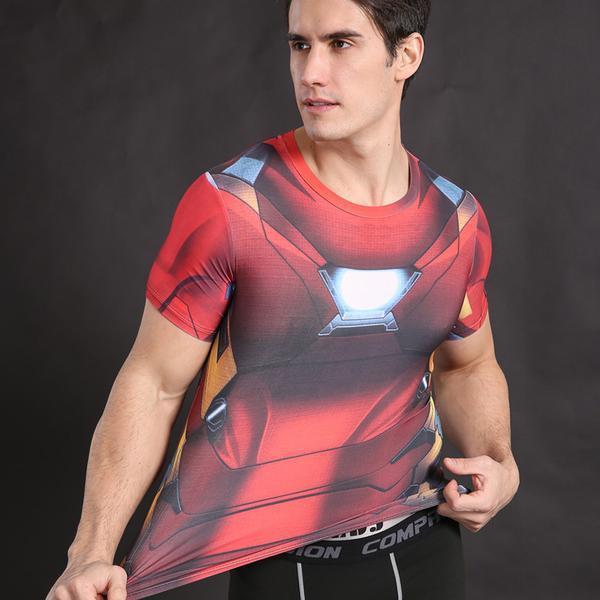 Iron Man "Mark Xix" Compression Rash Guard-RashGuardStore