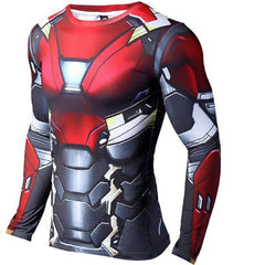 Iron Man "Mark Xvii" Compression Long Sleeve Rash Guard-RashGuardStore
