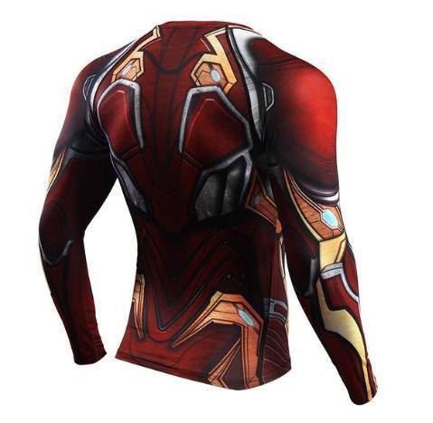 Iron Man "Nano Tech" Infinity War Compression Long Sleeve Rash Guard-RashGuardStore