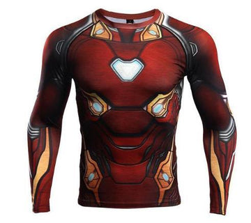 Iron Man "Nano Tech" Infinity War Compression Long Sleeve Rash Guard-RashGuardStore