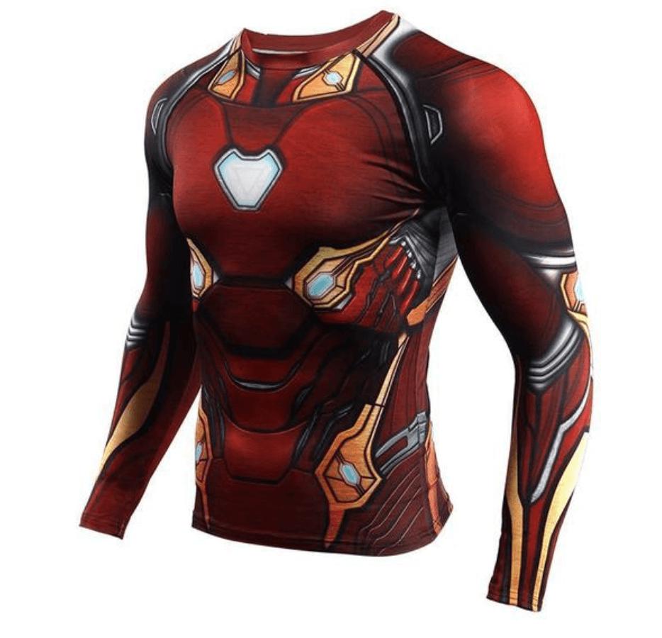 Iron Man 'Nano Tech' Infinity War Compression Rashguard Set-RashGuardStore
