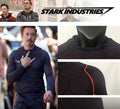 Iron Man 'Stark Industries' Dull Reactor Long Sleeve Premium Compression Rash Guard-RashGuardStore