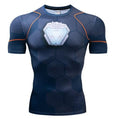 Iron Man 'Tony Stark' Infinity War Short Sleeve Undersuit Dri-Fit Rash Guard-RashGuardStore