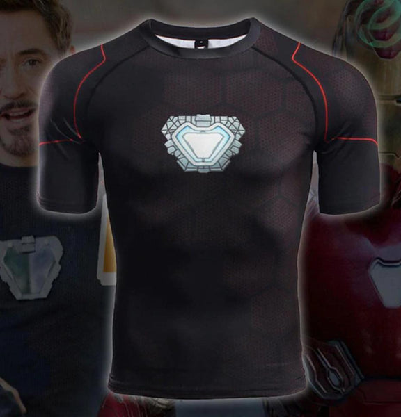 Iron Man 'Tony Stark' Infinity War Undersuit Compression Rash Guard-RashGuardStore