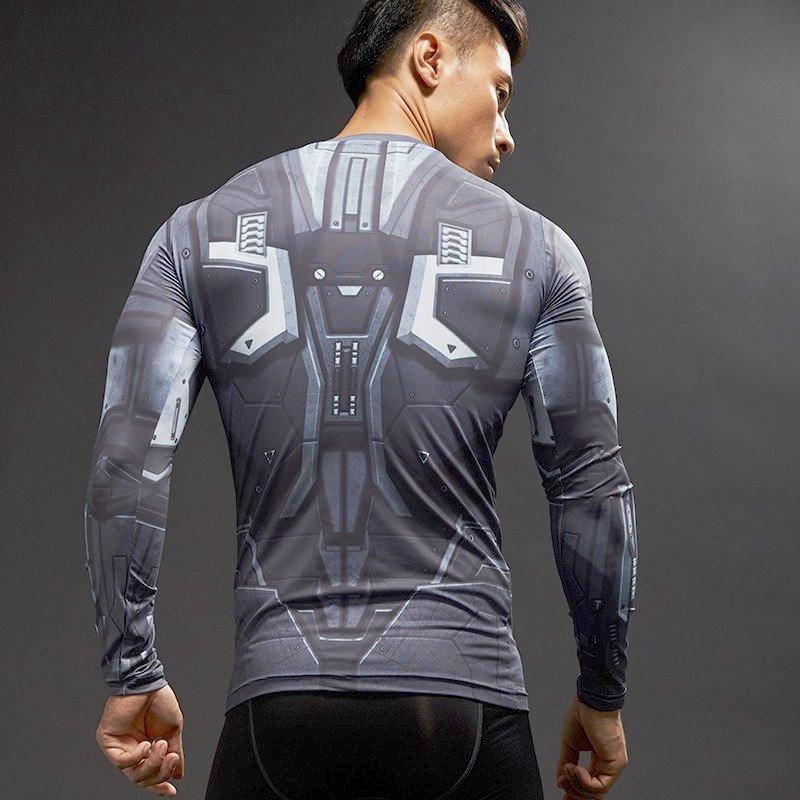 Iron Man "War Machine" Compression Long Sleeve Rashguard-RashGuardStore