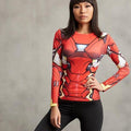 Iron Man Women's Compression Long Sleeve Rashguard-RashGuardStore