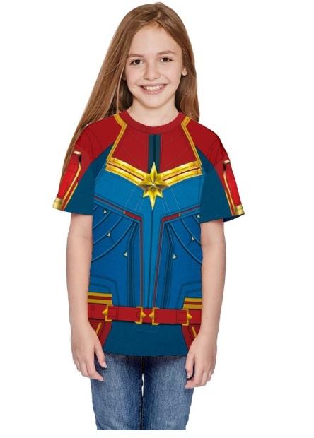 Kid's Carol Danvers Captain Marvel Dri-Fit Shirt-RashGuardStore
