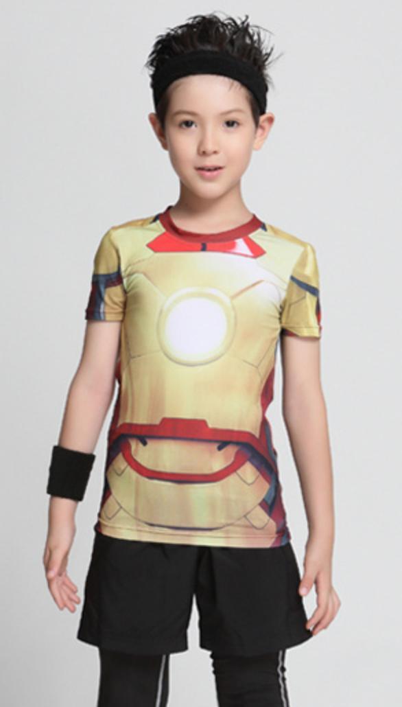 Kid's Iron Man "Mark XLII" Compression Rash Guard-RashGuardStore