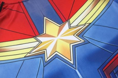 Men's Captain Marvel Carol Danvers Premium Compression Long Sleeve Rashguard-RashGuardStore