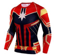 Men's Captain Marvel 'Mar-Vell' Compression Long Sleeve Rashguard-RashGuardStore