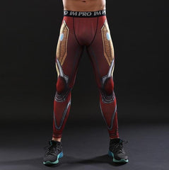Men's Iron Man 'Nano Tech' Infinity War Compression Leggings Spats-RashGuardStore