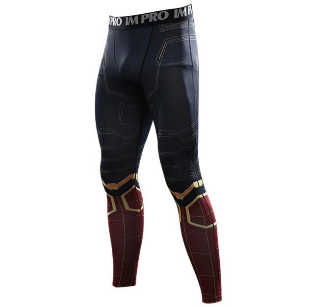 Men's Spiderman 'Iron Spider' Infinity War Compression Leggings Spats-RashGuardStore