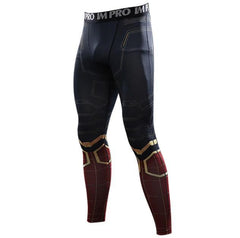 Men's Spiderman 'Iron Spider' Infinity War Compression Leggings Spats-RashGuardStore