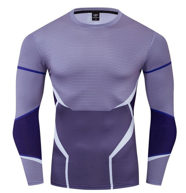 Silver Compression 'Age of Ultron' Long Sleeve Rashguard