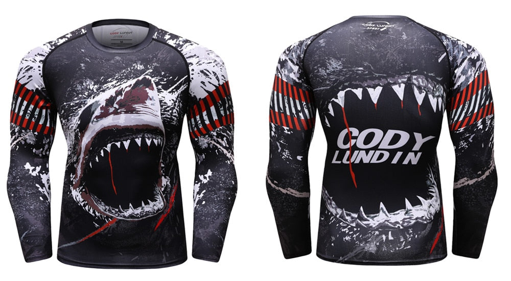Great White Shark 'Prey' Elite Long Sleeve Rashguard