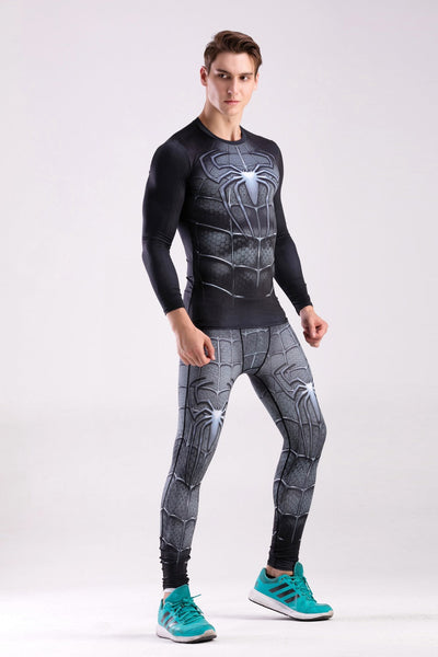 Men's Spider Man '3.0' Elite Compression Long Sleeve Rashguard Set