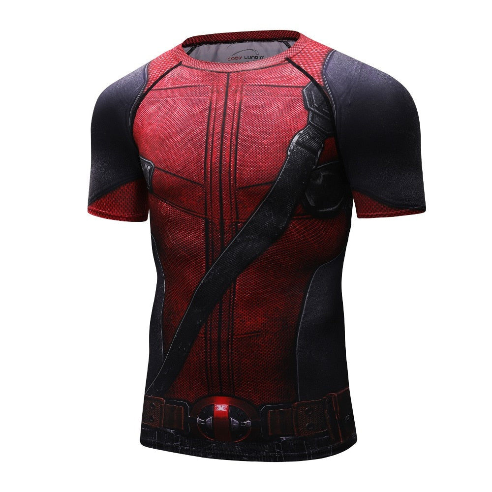Deadpool Compression Elite Short Sleeve Rashguard
