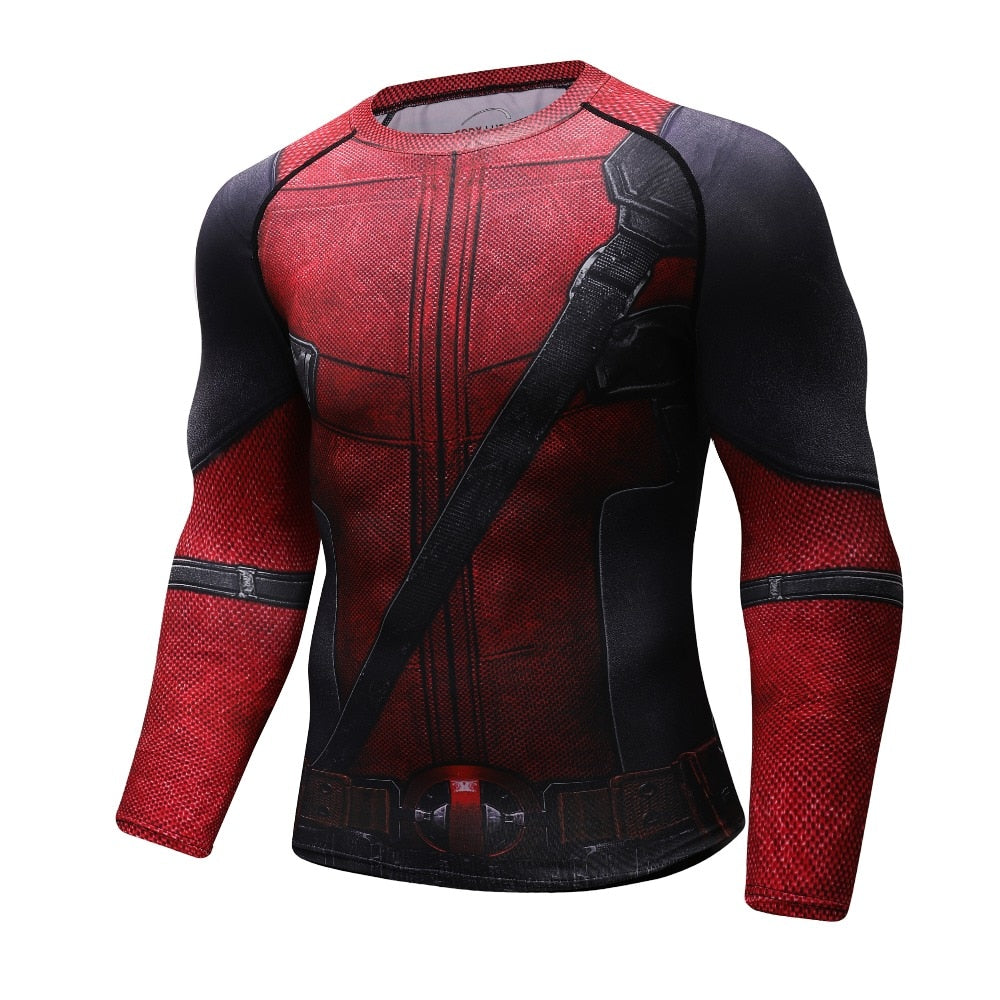 Deadpool Compression Elite Long Sleeve Rashguard