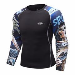 Skull Compression 'Bones' Elite Long Sleeve Rashguard