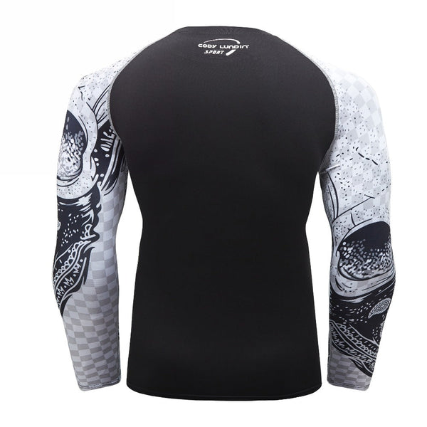 Tribal Compression 'Poppy Fields' Elite Long Sleeve Rashguard