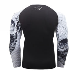 Tribal Compression 'Poppy Fields' Elite Long Sleeve Rashguard