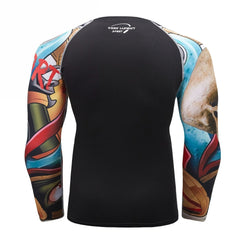 Skull Compression 'Surfs Up' Elite Long Sleeve Rashguard